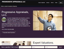 Tablet Screenshot of progressiveappraisalsllc.com